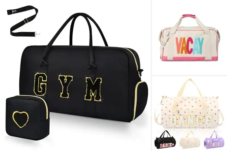 Detailed view of Best Chenille Embroidered Duffle Bags