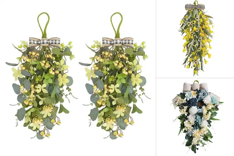 Detailed view of Best Front Door Floral Swags