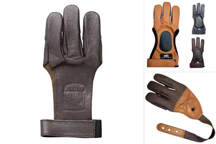 Detailed view of Best Leather Archery Gloves