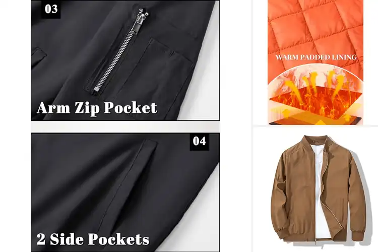 Detailed view of Best Men’s Bomber Jackets