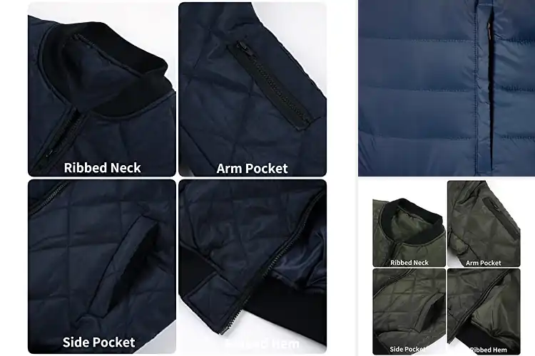 Detailed view of Best Men’s Quilted Jackets: Top Picks for Warmth & Style