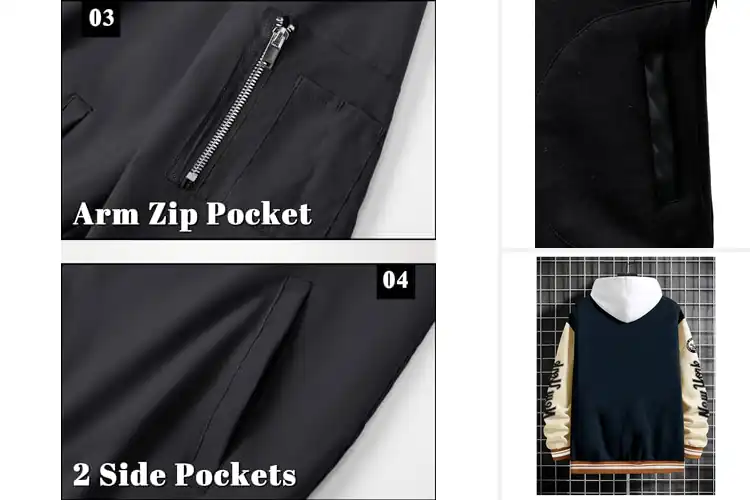 Detailed view of Best Men’s Varsity Jackets