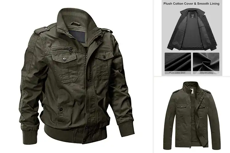 Detailed view of Best Military Style Jackets Men