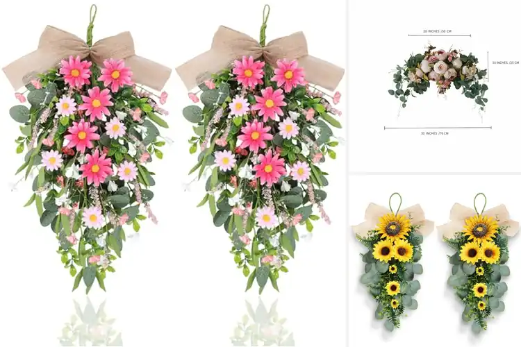 Detailed view of Best Outdoor Artificial Flower Swags