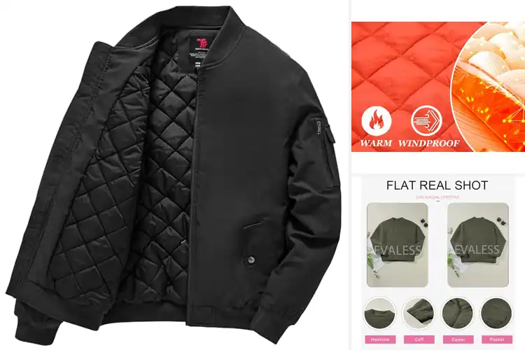Detailed view of Best Quilted Bomber Jackets: Top 10 Picks for Style & Warmth