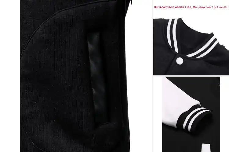 Detailed view of Best Varsity Jackets Men