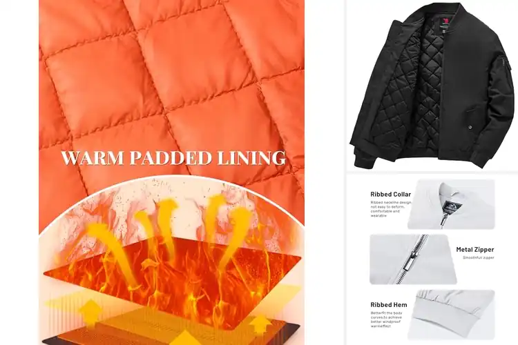 Detailed view of Best Warm Bomber Jackets Men: Top 10 Cozy & Stylish Picks