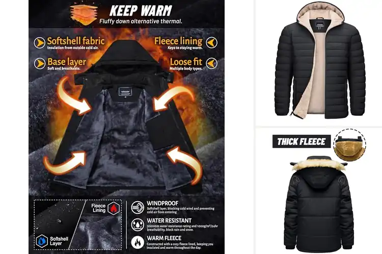 Detailed view of Best Warm Winter Coats Men: 10 Cozy & Stylish Picks
