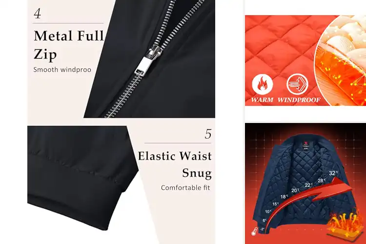 Detailed view of Best Windproof Bomber Jackets
